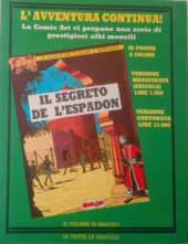 Verso de Blake e Mortimer (en italien) -8b1988- Il Segreto de l'Espadon (volume 1°)