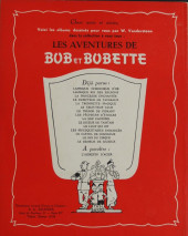 Verso de Bob et Bobette (2e Série Rouge) -12a1956- Les mousquetaires endiablés