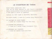 Verso de Cari Fleur -3- Le chanteur de Thrak