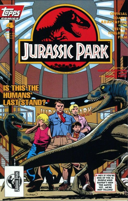 Jurassic Park Topps Comics 1993 4 Issue 4