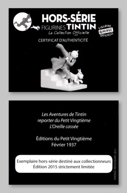 Figurine Moulinsart Tintin - Hors série 6 Tintin en action Oreille cassée