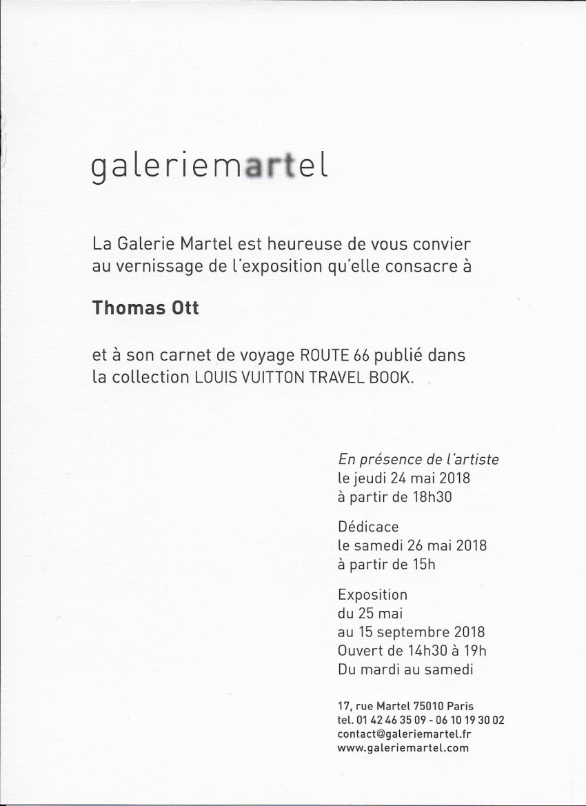 Thomas Ott La Route 66 - Galerie Martel